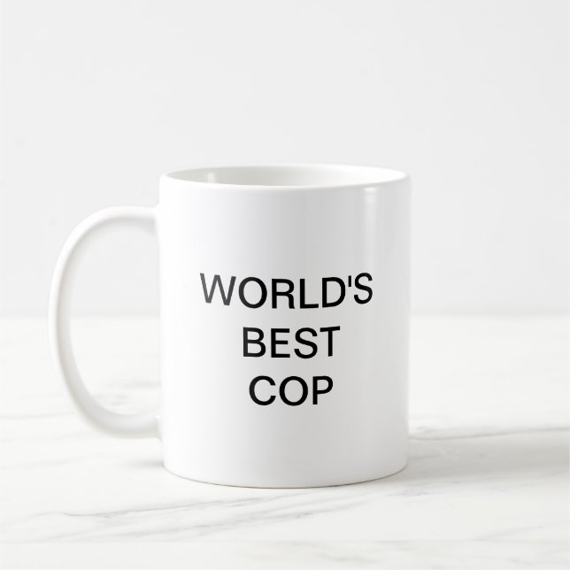 Caneca De Café O melhor policial do mundo (Esquerda)