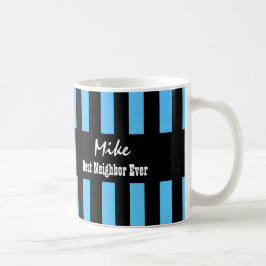 Caneca De Café O melhor PRETO sempre AZUL do VIZINHO listra A03
