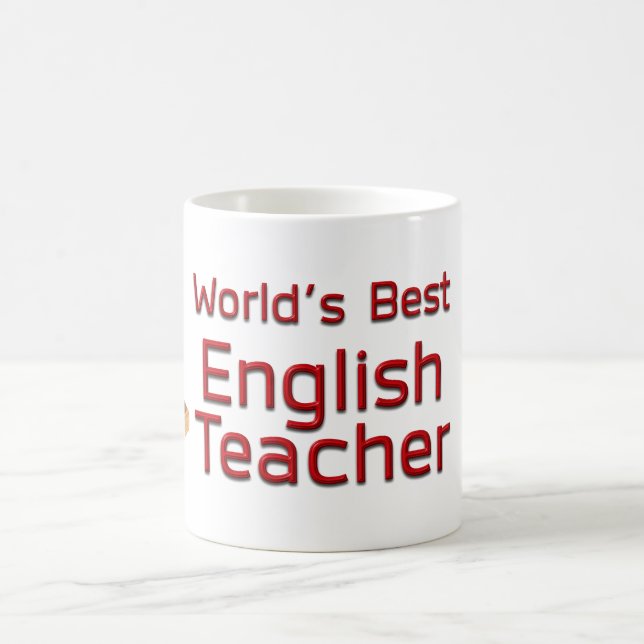 Caneca De Café O melhor professor de inglês do mundo com livros (Centro)