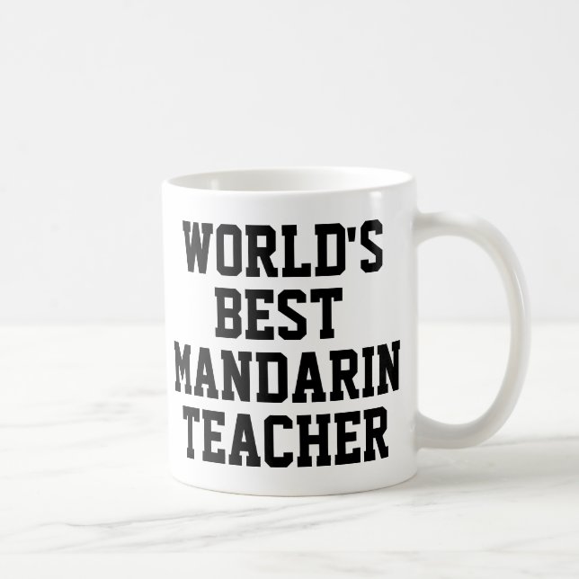 Caneca De Café O melhor professor de mandarim do mundo doa mug (Direita)