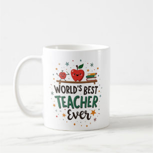 Caneca De Café O melhor professor do mundo - Design personalizado