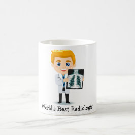 Caneca De Café O melhor radiologista do mundo - Blonde Male Xray