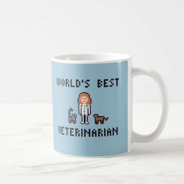 Caneca De Café O melhor veterinário do mundo - versão fêmea - (Direita)