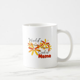 Caneca De Café O Meme Mais Legal do Mundo Floral
