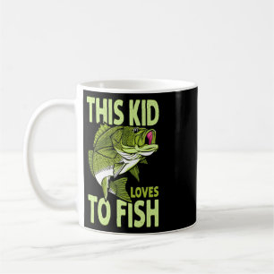 Caneca De Café O Menino Ama Pescar Criança Pescadora 