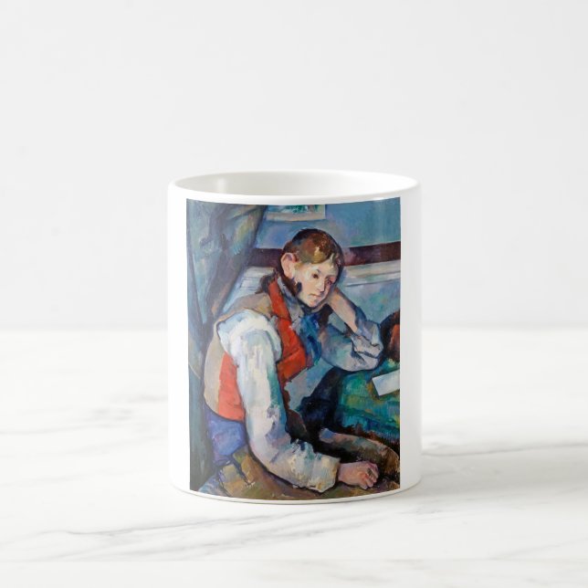 Caneca De Café O Menino no Colete Vermelho, Cezanne (Centro)