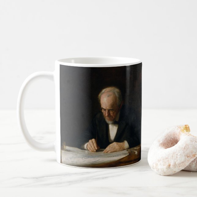 Caneca De Café O Mestre da Escrita por Thomas Eakins (Com Donut)
