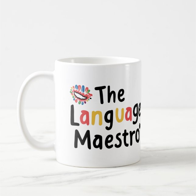 Caneca De Café O Mestre de Idiomas (Esquerda)