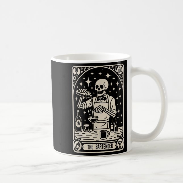 Caneca De Café O Mixologista Bartender Tarot Card Halloween Barm (Direita)