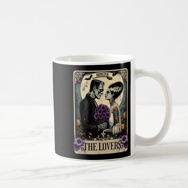 Caneca De Café O Monstro Frankenstein E A Noiva Os Amantes Taro (Direita)
