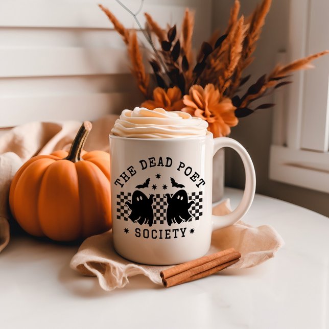 Caneca De Café O Morto Poeta da Sociedade Ghost Galloween (Criador carregado)