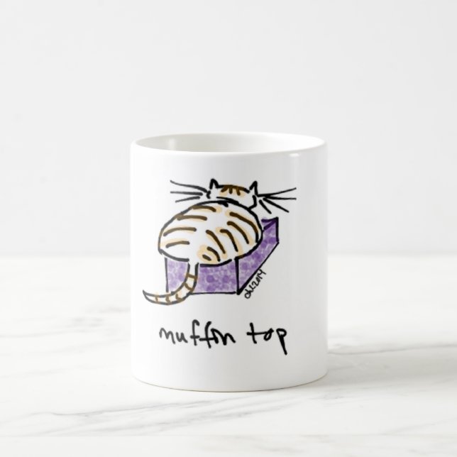 Caneca De Café O muffin Top Cat agride (Centro)