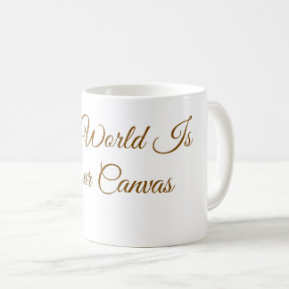 Caneca De Café "O Mundo É Sua Tela" Minimalista
