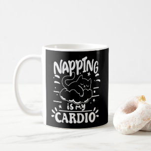 Caneca De Café O Napping É O Meu Cardio Simples Design De Gato En