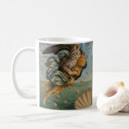 Caneca De Café O Nascimento de Vênus Gatos Paródia Arte Renascent