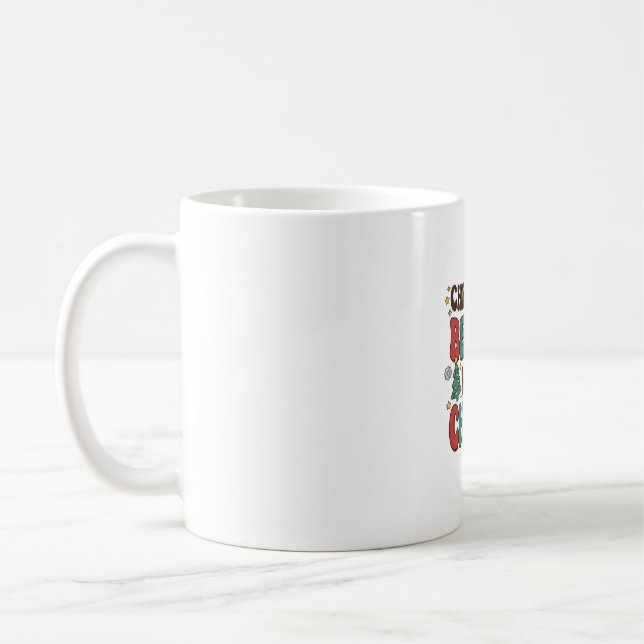 Caneca De Café O Natal Começa Com Cristo Design de Árvore de Nata (Esquerda)