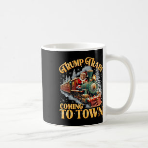 Caneca De Café O Natal Do Trem Chegando Aos Papais noeis Da Cidad
