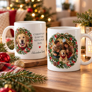 Caneca De Café O Natal é melhor com a foto da nossa família de ca