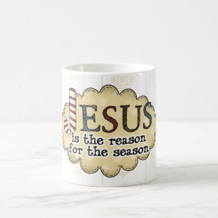 Caneca De Café O natal vintage Jesus é o copo de café da razão