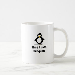 Caneca De Café O nerd ama pinguins