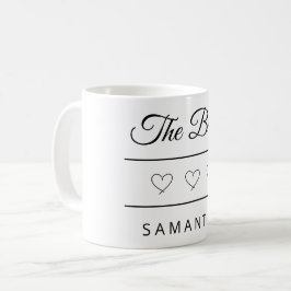 Caneca De Café O Noivo Personalizado Design de Casamento