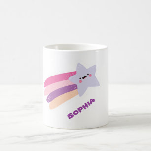 Caneca De Café o nome bonito personalizado do arco-íris da