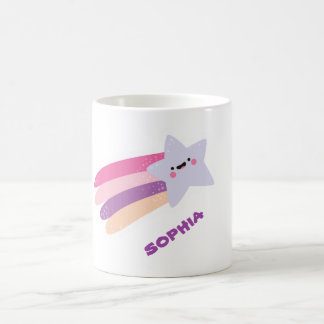 Caneca De Café o nome bonito personalizado do arco-íris da