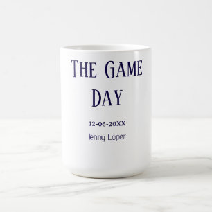 Caneca De Café o nome da partida do clube de futebol do dia do jo