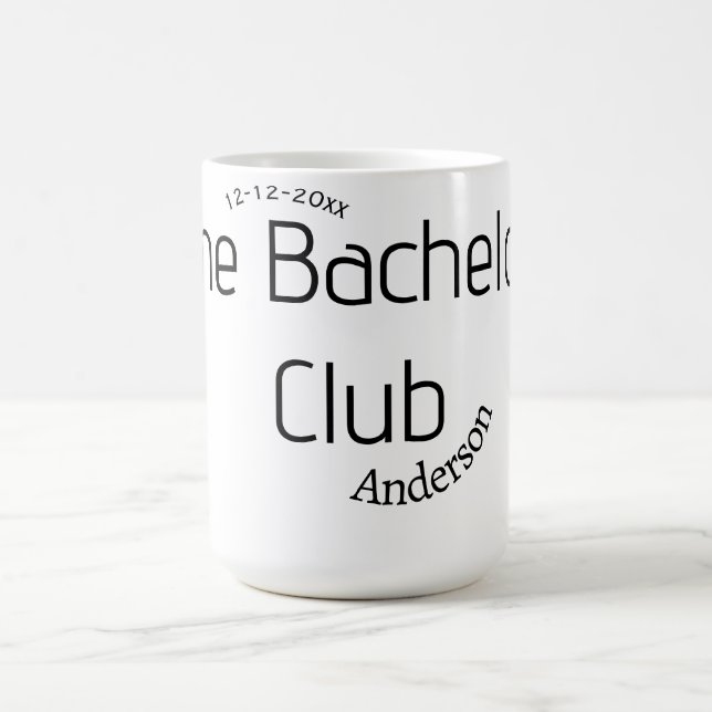 Caneca De Café o nome do clube do solteiro ano elegante curvy mod (Centro)