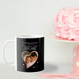 Caneca De Café O nosso primeiro Namorados é como Pink de Marido e