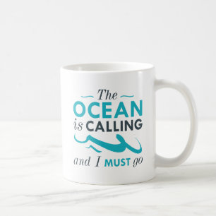 Caneca De Café O Oceano Está Chamando