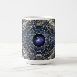 Caneca De Café O Olho Celestial — Zodíaco do Cosmos da Geometria
