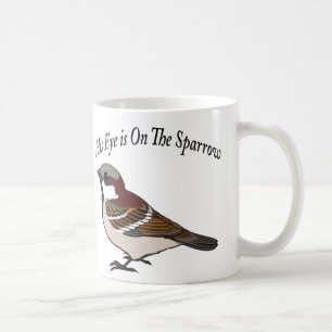 Caneca De Café O olho dele está no Sparrow