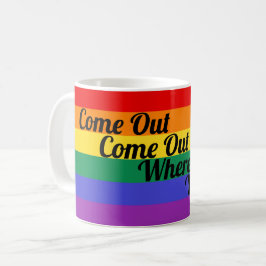 Caneca De Café O orgulho gay LGBT sai vitórias do amor da