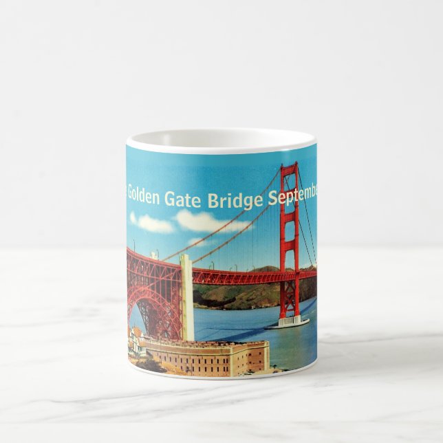 Caneca De Café O Ouro Gate Bridge Mug (Centro)