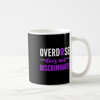 Caneca De Café O Overdose Não Discrimina Design de Fita Roxa