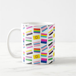 Caneca De Café O padrão de sinalizador uniforme lgbtq sinaliza a 