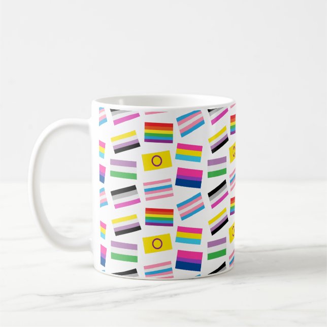 Caneca De Café O padrão de sinalizador uniforme lgbtq sinaliza a  (Esquerda)