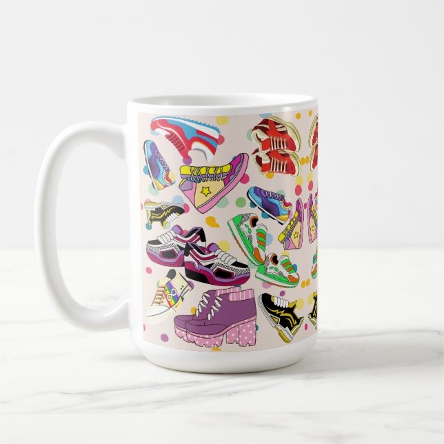 Caneca De Café o padrão dos sapatos (Esquerda)