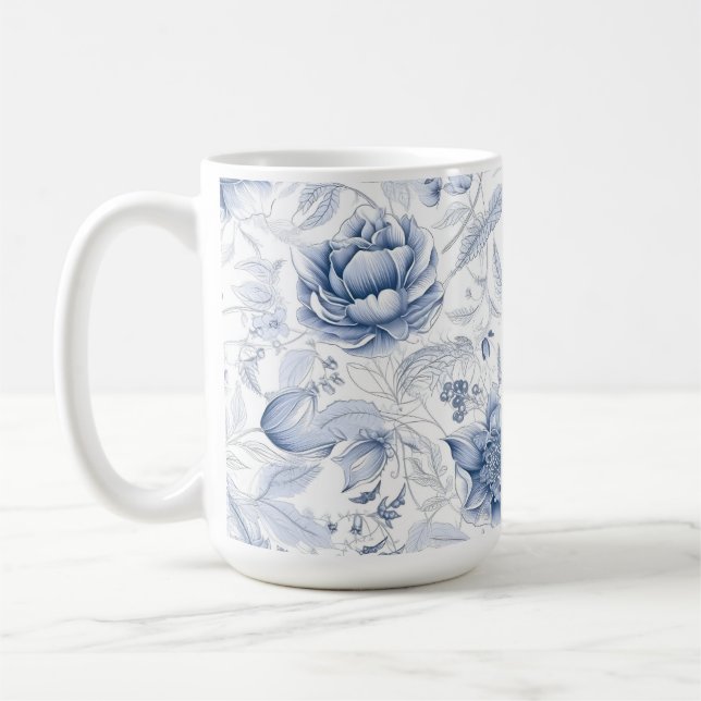 Caneca De Café O Padrão Floral Real De Porcelana Vol. 1 Thb (Esquerda)