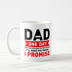 Caneca De Café O pai engraçado vermelho preto cita ideias do
