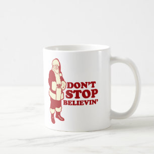 Caneca De Café O papai noel, não para Believin
