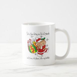 Caneca De Café O papai noel traz-me lotes dos presentes & toma-o