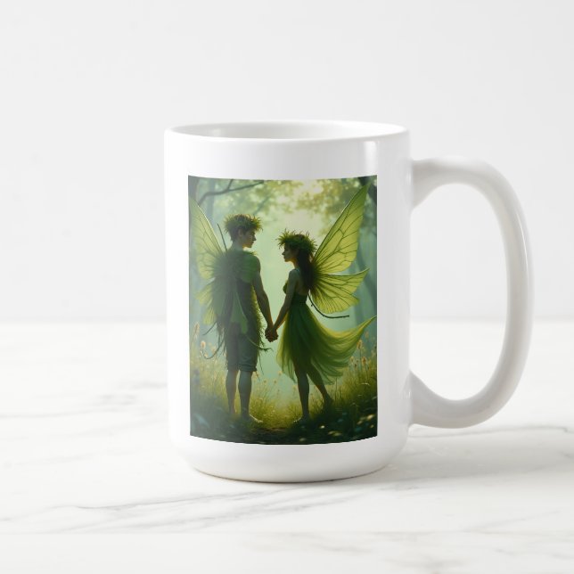 Caneca De Café O par da fada de amor Mugs (Direita)