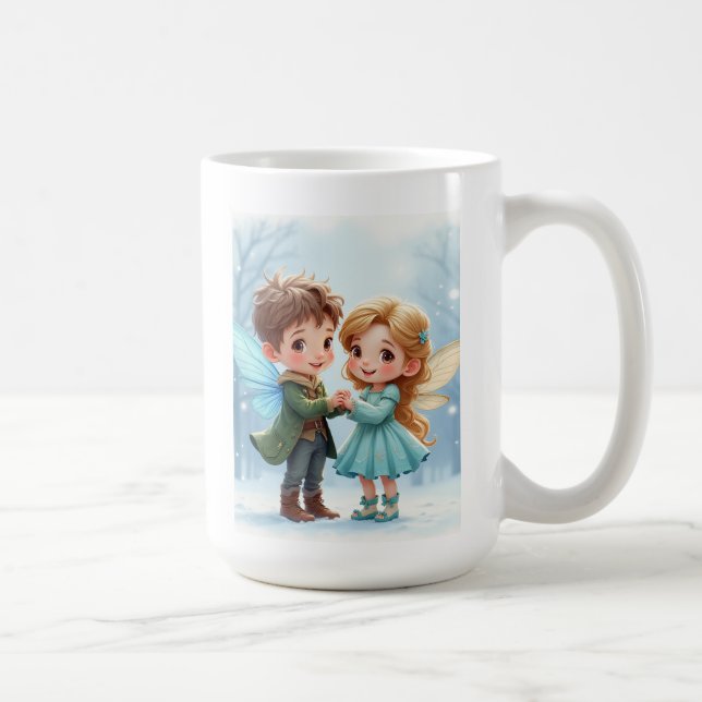 Caneca De Café O par da fada de amor Mugs (Direita)