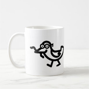 Caneca De Café O passarinho matutino pega a minhoca