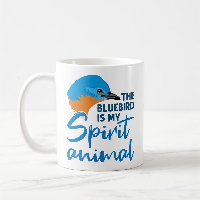 Caneca De Café O Pássaro Azul É Meu Pássaro Azul Espírito (Esquerda)