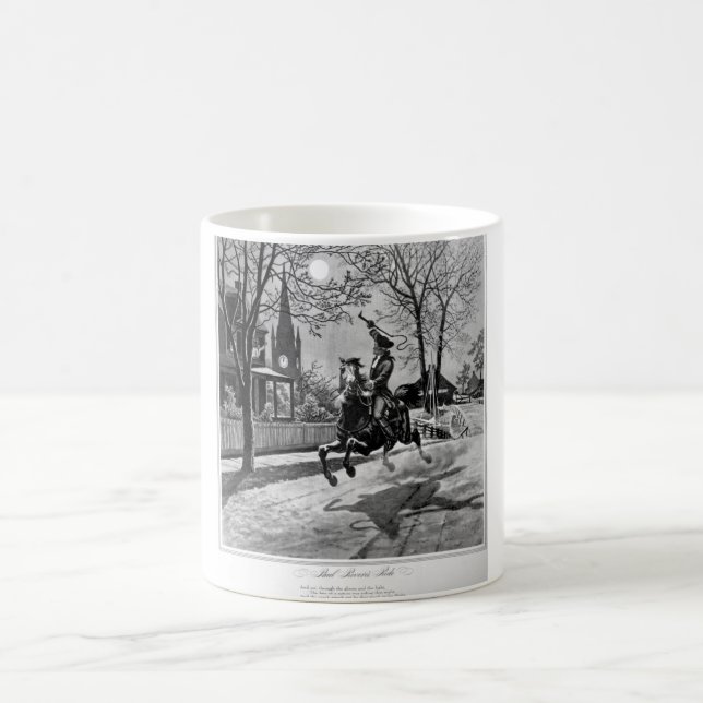 Caneca De Café O passeio de Paul Revere.  imagem 1775_War (Centro)