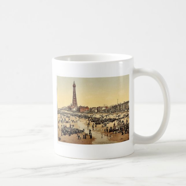 Caneca De Café O passeio e a torre do cais sul, Blackpool (Direita)