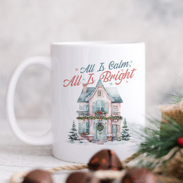 Caneca De Café O Pastel bonito está calmo, tudo está bem no Natal